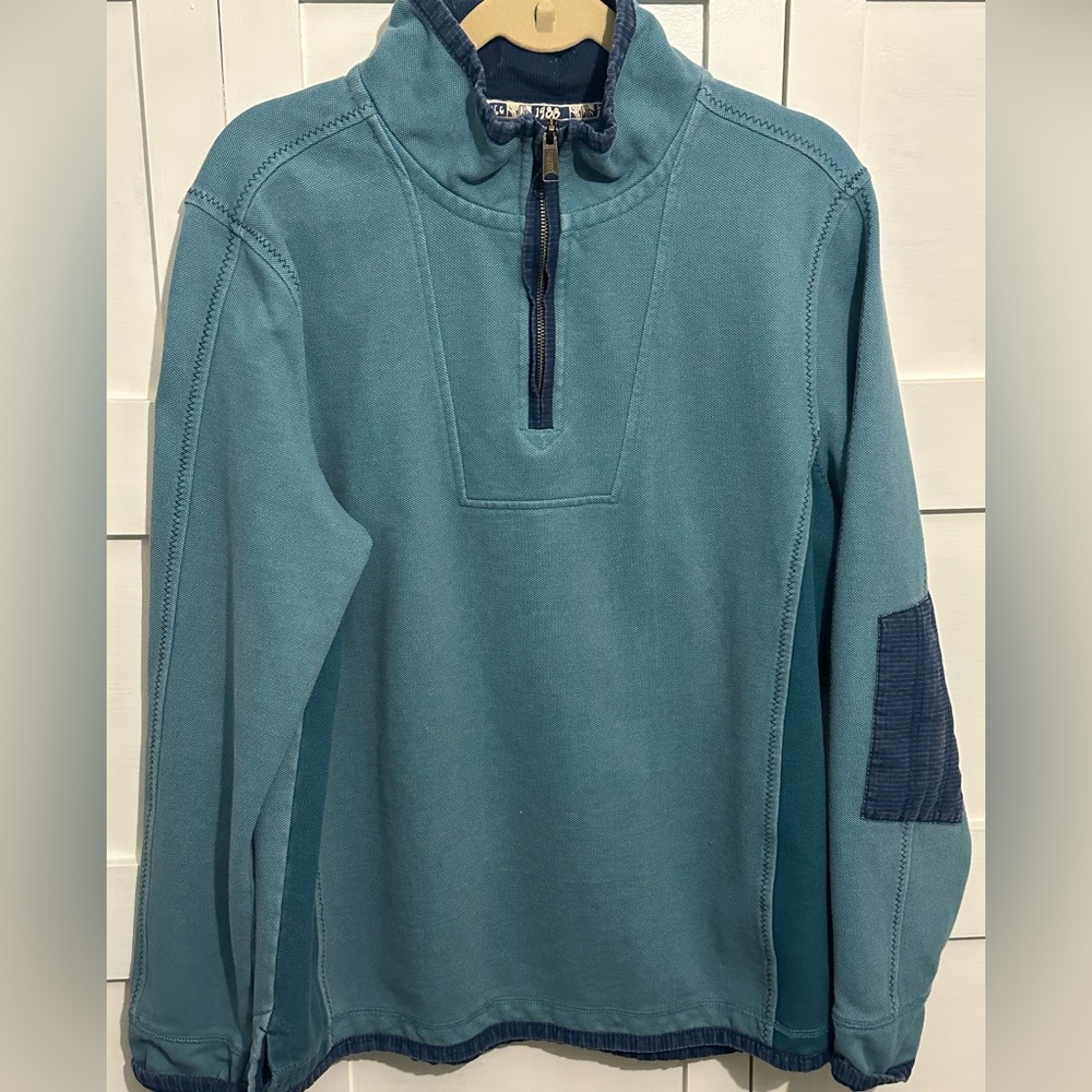 Fat Face Men's Teal Zip-Up Sweater size large